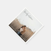Modern Elegant Photo Wedding スタンダードカクテルナプキン (角)