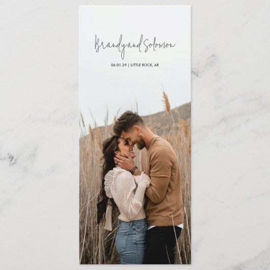 Modern Elegant Photo Wedding プログラム (正面)