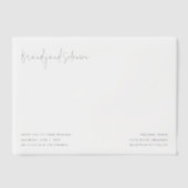 Modern Elegant Photo Wedding ベラム紙招待状 (正面)