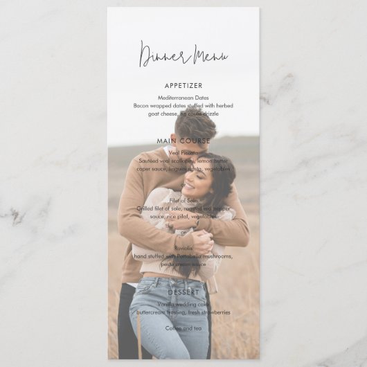 Modern Elegant Photo Wedding メニュー (正面)