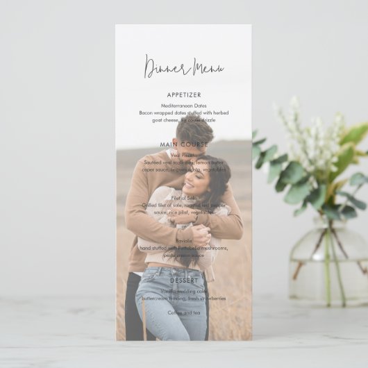Modern Elegant Photo Wedding メニュー (スタンド正面)