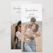 Modern Elegant Photo Wedding メニュー (正面/裏面)