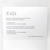 Modern Elegant Photo Wedding 三つ折り招待状 (内部最初)