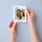 Modern elegant photo wedding budget Save the Date チラシ (手)