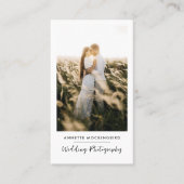Modern Elegant  Photo Wedding Photography Script 名刺 (正面)
