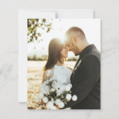 Modern Elegant Photo Wedding Save the Date (裏面)