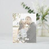 Modern Elegant Photo Wedding Save the Date (スタンド正面)