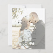Modern Elegant Photo Wedding Save the Date (正面)