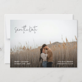 Modern Elegant Photo Wedding Save the Date マグネット招待状