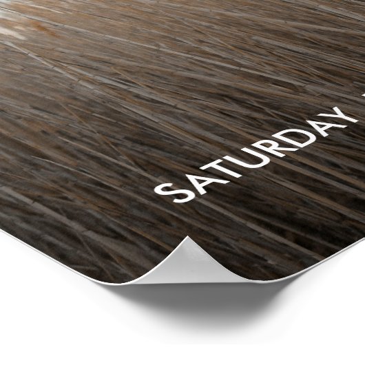 Modern Elegant Photo Wedding Sign ポスター (角)