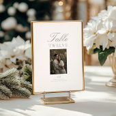 Modern Elegant Photo Wedding Table Number Card