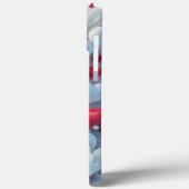 Modern elegant pink white heart valentine  Case-Mate iPhoneケース (裏面 / 左)