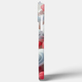 Modern elegant pink white heart valentine  Case-Mate iPhoneケース (裏面 / 左)