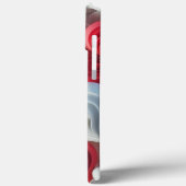 Modern elegant pink white heart valentine  Case-Mate iPhoneケース (裏面 / 左)