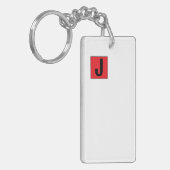 Modern Elegant Plain Professional Monogram キーホルダー (正面左)