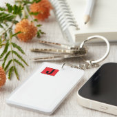 Modern Elegant Plain Professional Monogram キーホルダー (正面右)