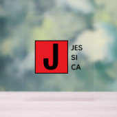 Modern Elegant Plain Professional Name Monogram アクリルサイン (ニュートラル)