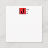 Modern Elegant Plain Professional Name Monogram エンクロージャーカード (正面)