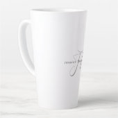 Modern Elegant Plain Professional Name Monogram カフェラテマグ (左アングル)