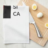 Modern Elegant Plain Professional Name Monogram キッチンタオル (四つ折り)