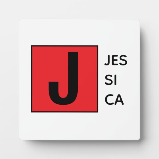 Modern Elegant Plain Professional Name Monogram フォトプラーク (正面)