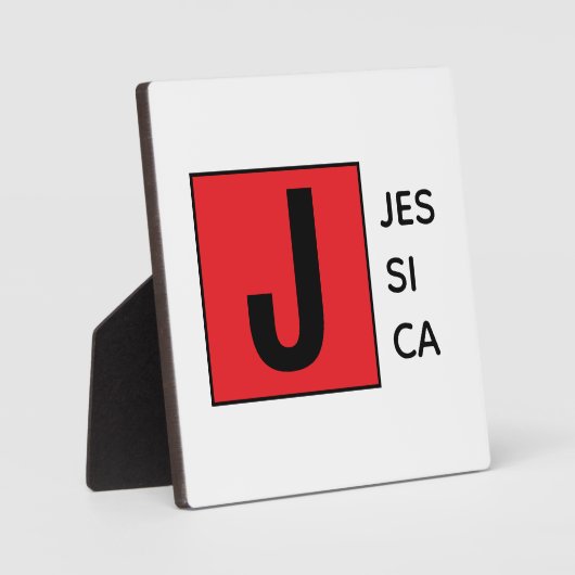 Modern Elegant Plain Professional Name Monogram フォトプラーク (正面)