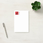Modern Elegant Plain Professional Name Monogram ポストイット (オフィス)