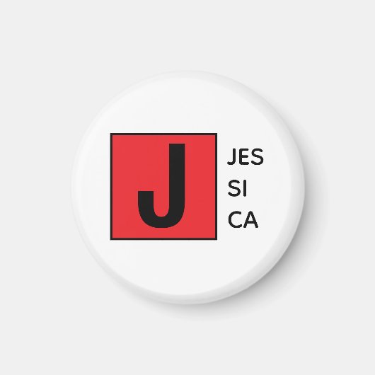 Modern Elegant Plain Professional Name Monogram マグネット (正面)