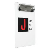 Modern Elegant Plain Professional Name Monogram ミニクリップボード (アングル)