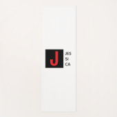 Modern Elegant Plain Professional Name Monogram ヨガマット (正面)