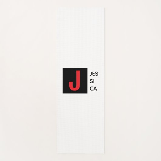 Modern Elegant Plain Professional Name Monogram ヨガマット (正面)