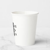 Modern Elegant Plain Professional Name Monogram 紙コップ (左)