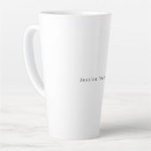 Modern Elegant Plain Simple Professional Name カフェラテマグ (左アングル)