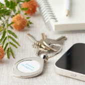 Modern Elegant Plain Simple Professional Name キーホルダー (側面)