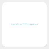 Modern Elegant Plain Simple Professional Name スクエアシール (正面)