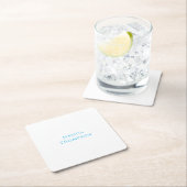 Modern Elegant Plain Simple Professional Name スクエアペーパーコースター (インサイチュ)