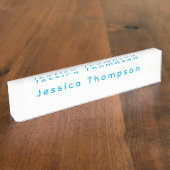 Modern Elegant Plain Simple Professional Name デスクネームプレート (側面)