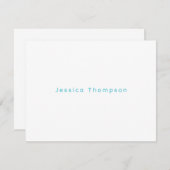 Modern Elegant Plain Simple Professional Name ノートカード (正面/裏面)