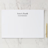 Modern Elegant Plain Simple White Special ペーパーパッド (インサイチュ)