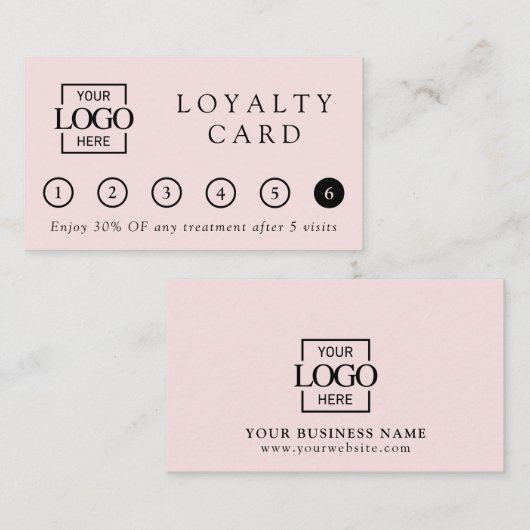 Modern Elegant Professional Business Logo Reward ロイヤリティカード (正面/裏面)
