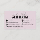 Modern Elegant Professional Event Planner 名刺 (裏面)