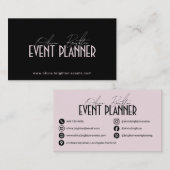 Modern Elegant Professional Event Planner 名刺 (正面/裏面)