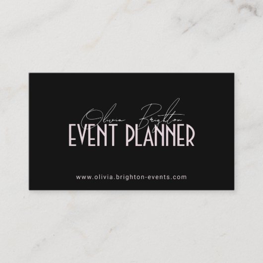 Modern Elegant Professional Event Planner 名刺 (正面)