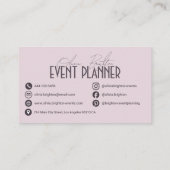 Modern Elegant Professional Event Planner 名刺 (裏面)