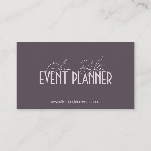 Modern Elegant Professional Event Planner 名刺 (正面)