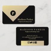 Modern Elegant Professional Gold  名刺 (正面/裏面)