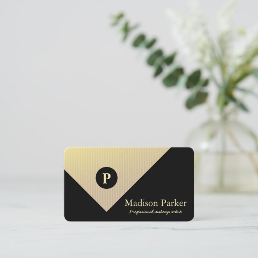 Modern Elegant Professional Gold  名刺 (スタンド正面)