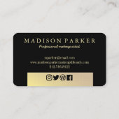 Modern Elegant Professional Gold  名刺 (裏面)