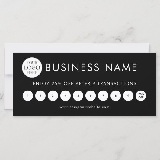 Modern Elegant Professional Logo Loyalty Card (裏面)