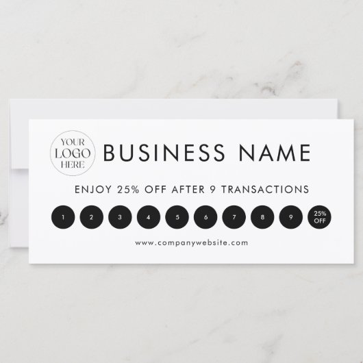 Modern Elegant Professional Logo Loyalty Card (裏面)